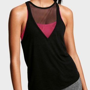 Victoria's Secret Victoria Sport Mesh V Tank Top Gym Workout Vest Size Medium